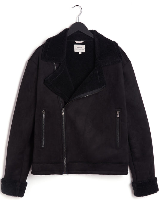 Recycled Vegan Shearling Aviator | Vegan Leather Jackets