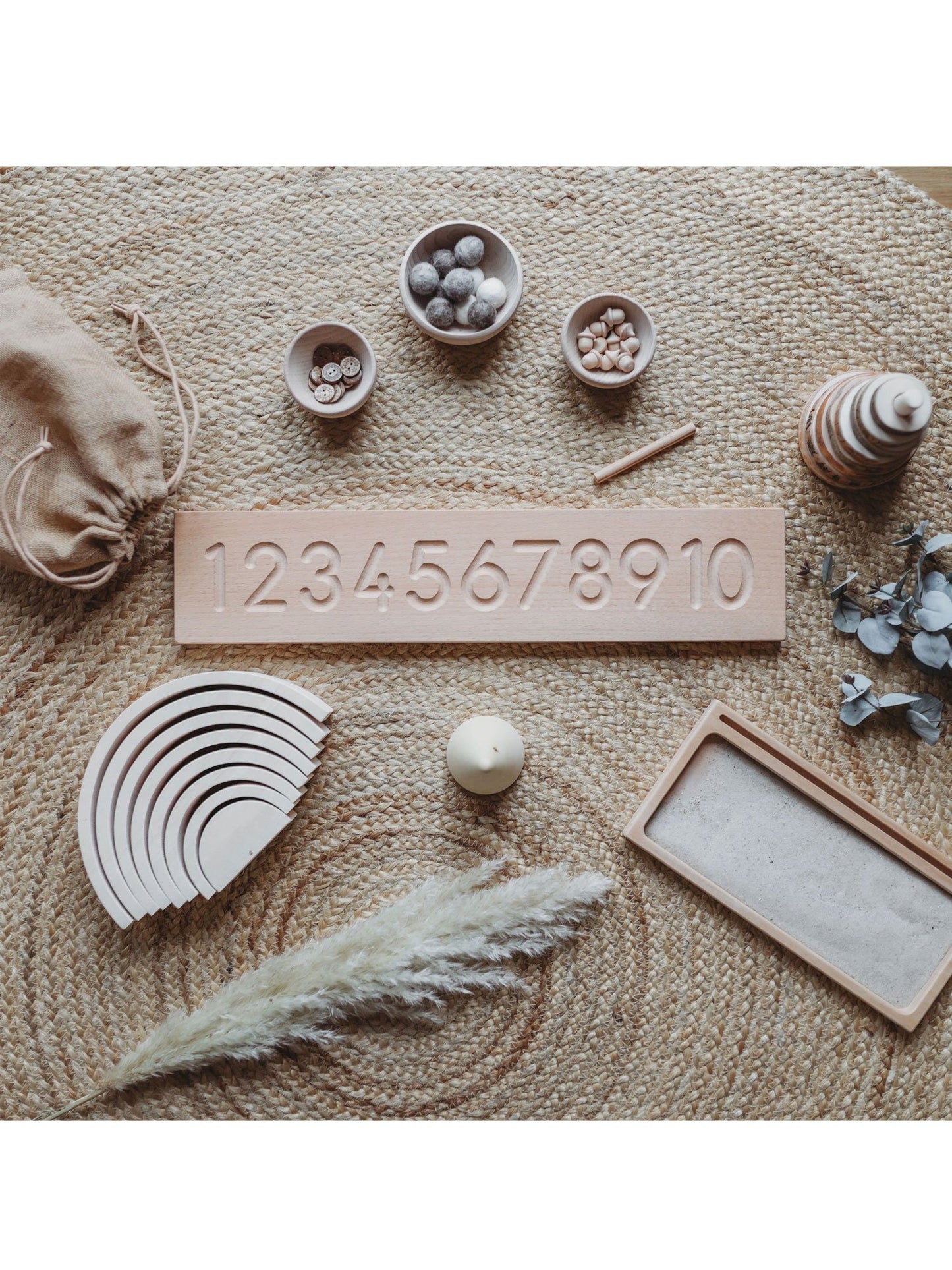 The Little Coach House Number Board Montessori Learning Resource