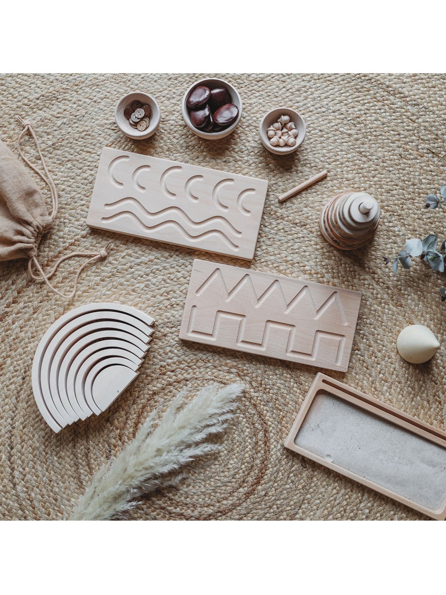 Het kleine koetshuis PreWriting Board Montessori-leermateriaal