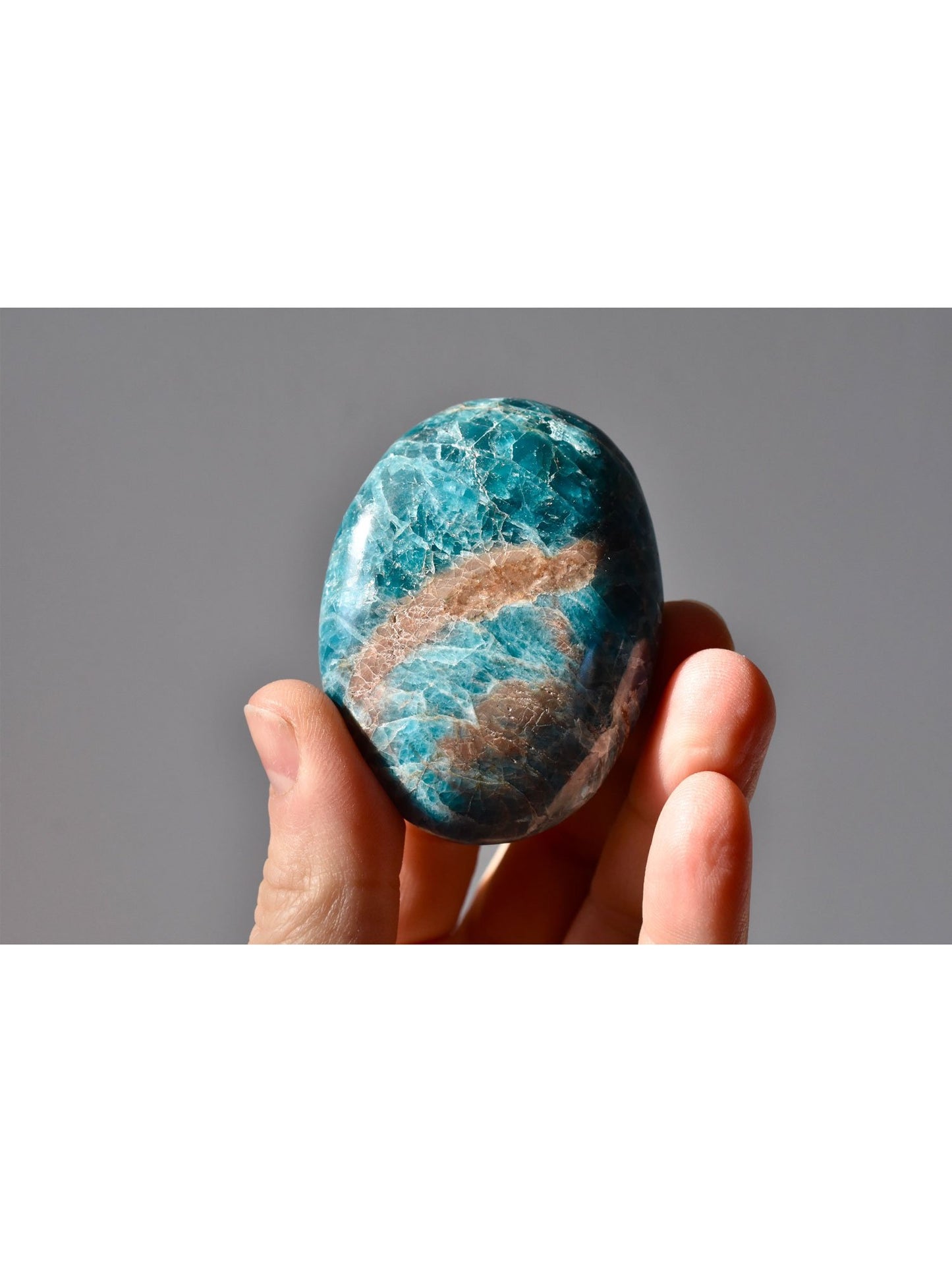 Cristaux d'apatite d'apothicaire à cœur ouvert, pierres polies, Mini