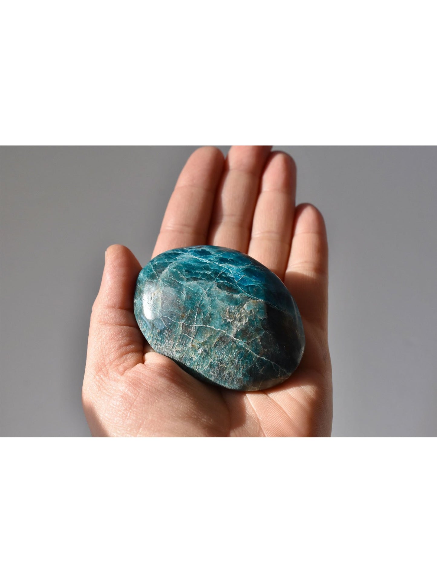 Cristaux d'apatite d'apothicaire à cœur ouvert, pierres polies, Mini