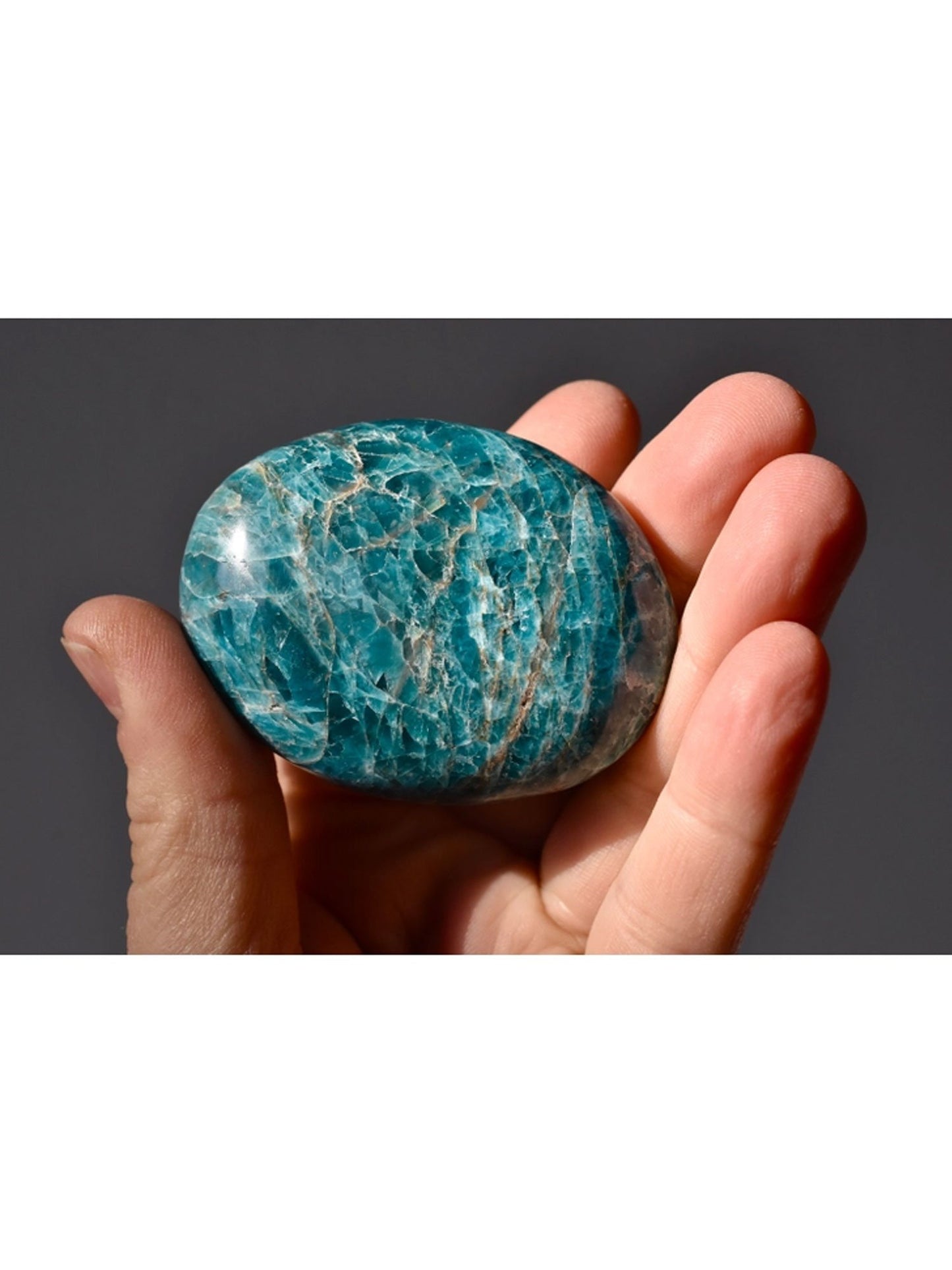 Cristaux d'apatite d'apothicaire à cœur ouvert, pierres polies, Mini