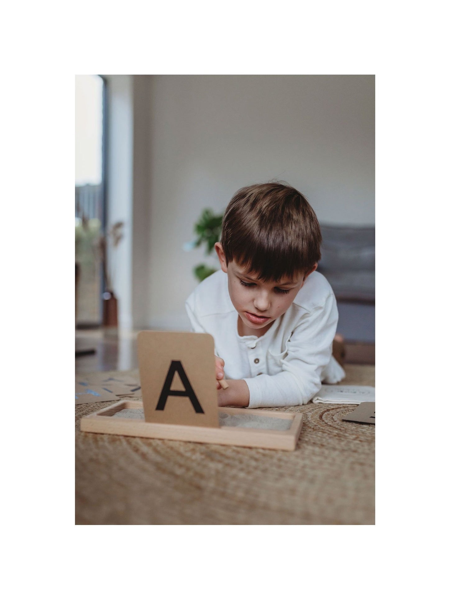 The Little Coach House Sand Writing Tray Montessori Learning Resource