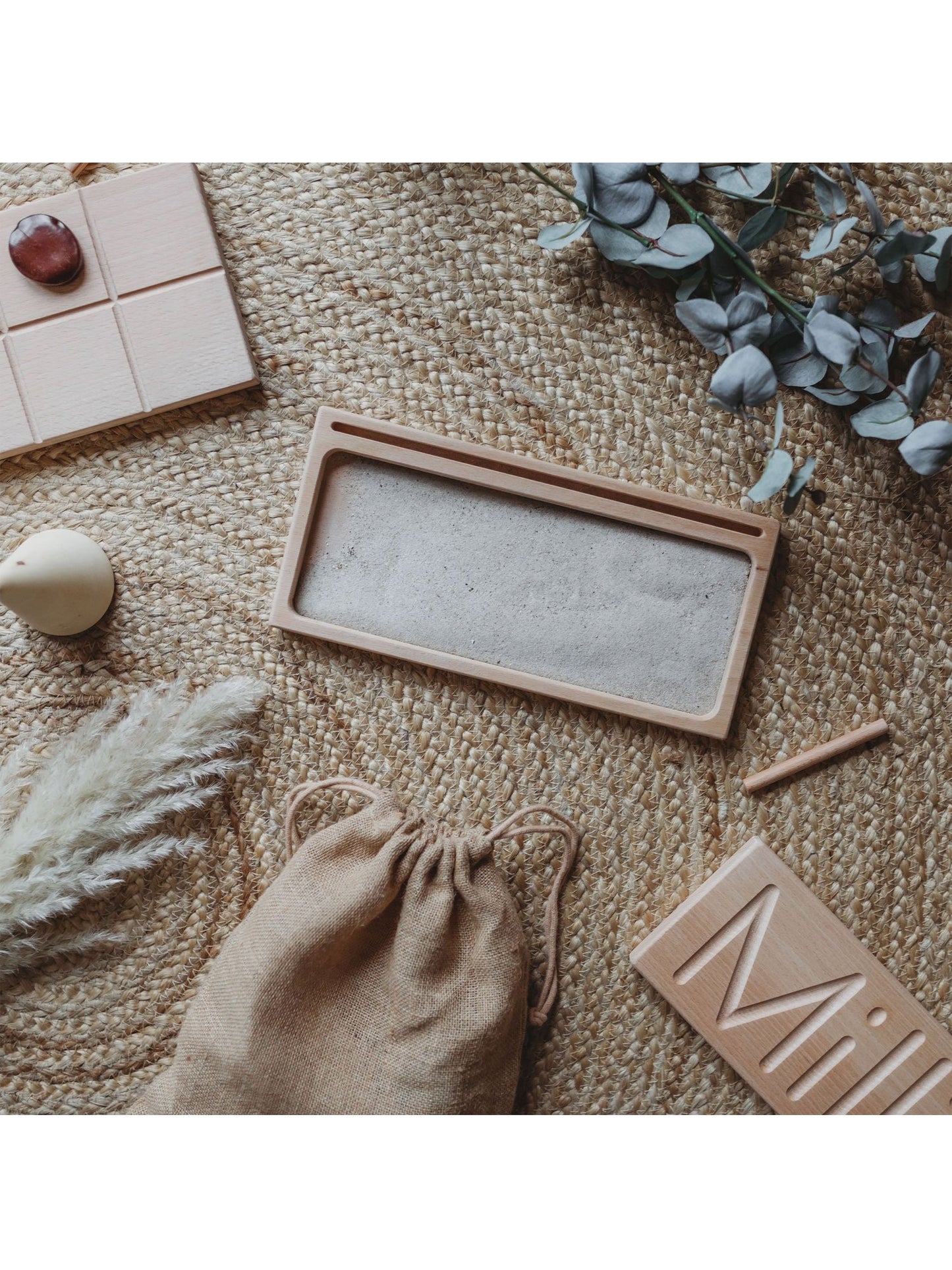 The Little Coach House Sand Writing Tray Montessori Learning Resource