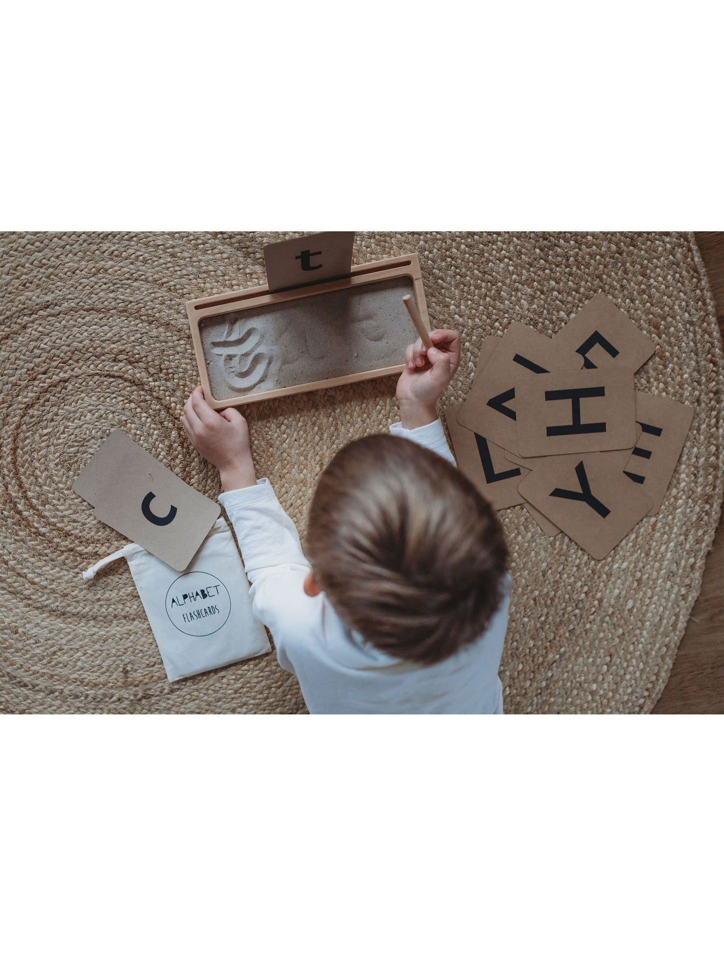 The Little Coach House Sand Writing Tray Montessori Learning Resource