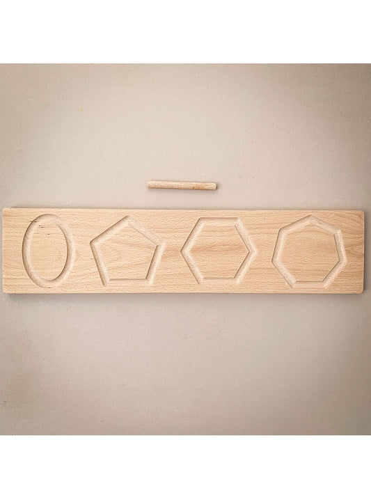 The Little Coach House Shape Board Montessori Learning Resource |