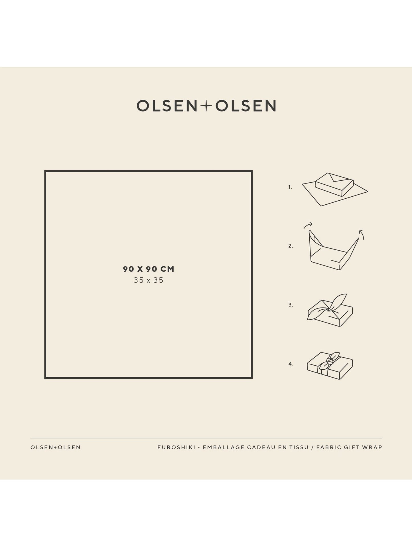 Emballage cadeau en tissu OLSEN et OLSEN grand