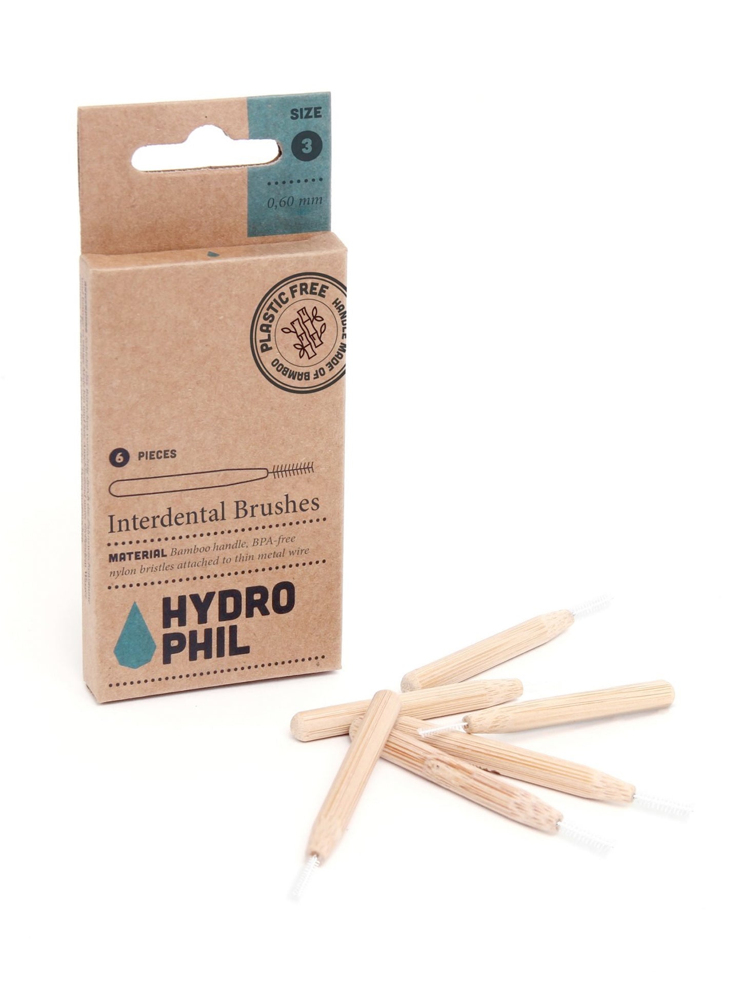 Hydrophil Interdental Sticks 6 Pack Size 3 0.60MM | Will's Vegan Store