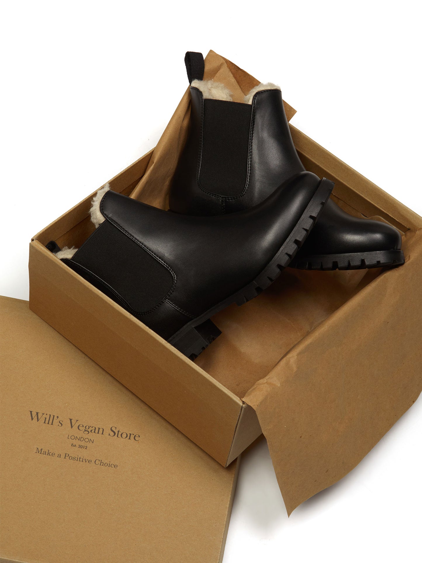 Bottines Chelsea isolées de luxe à bande profonde