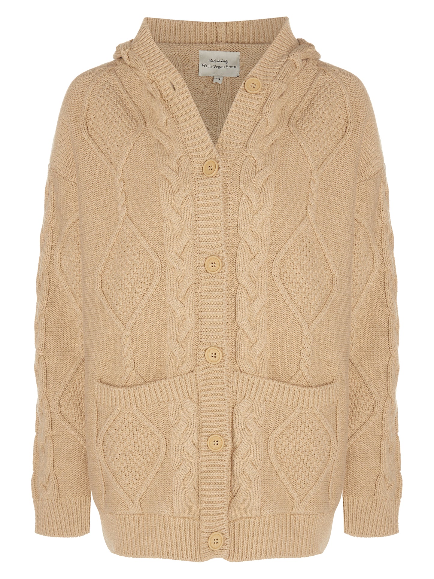 Hooded Button Up Knitted Cardigan