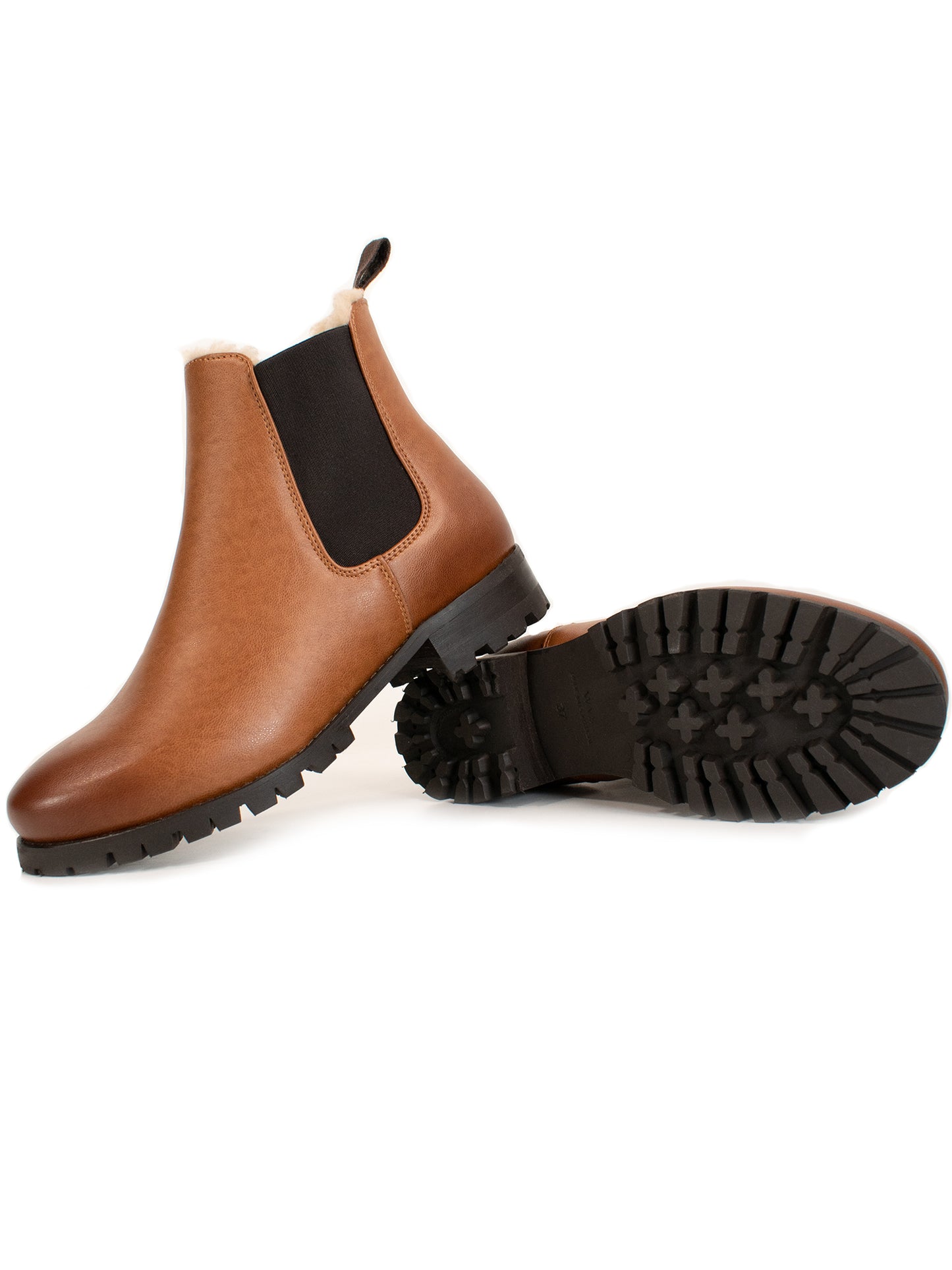 Bottines Chelsea isolées de luxe à bande profonde