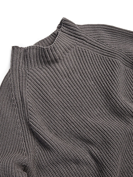 Recycled Slouch Knit Mockneck | Vegan Knitwear