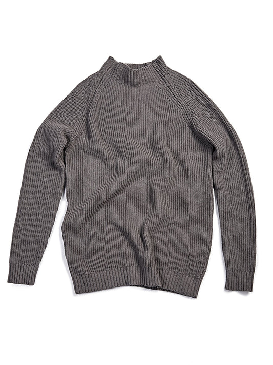 Recycled Slouch Knit Mockneck | Vegan Knitwear