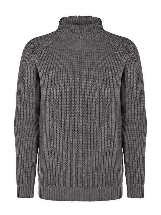 Recycled Slouch Knit Mockneck | Vegan Knitwear