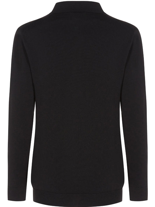 Recycled Long Sleeve Polo | Vegan Knitwear