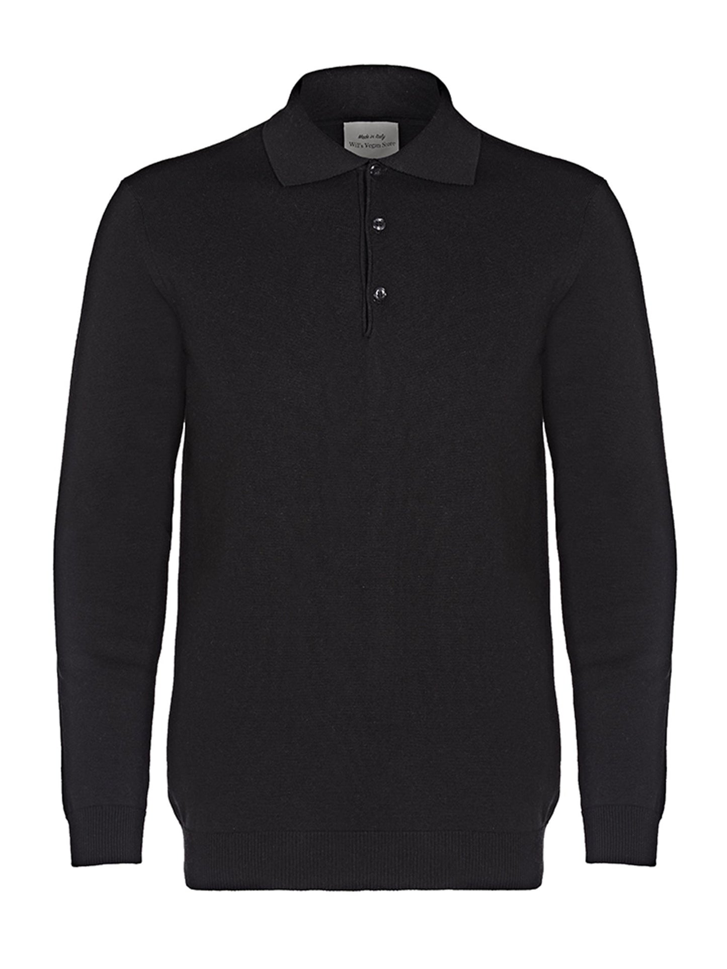 Vegan Men's Recycled Long Sleeve Polo | Will's Vegan Store