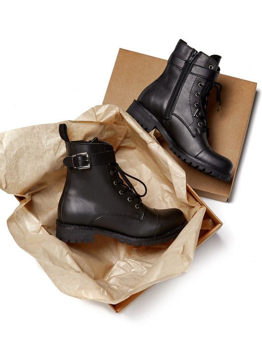 Buckled Work Boots | Vegan Boots