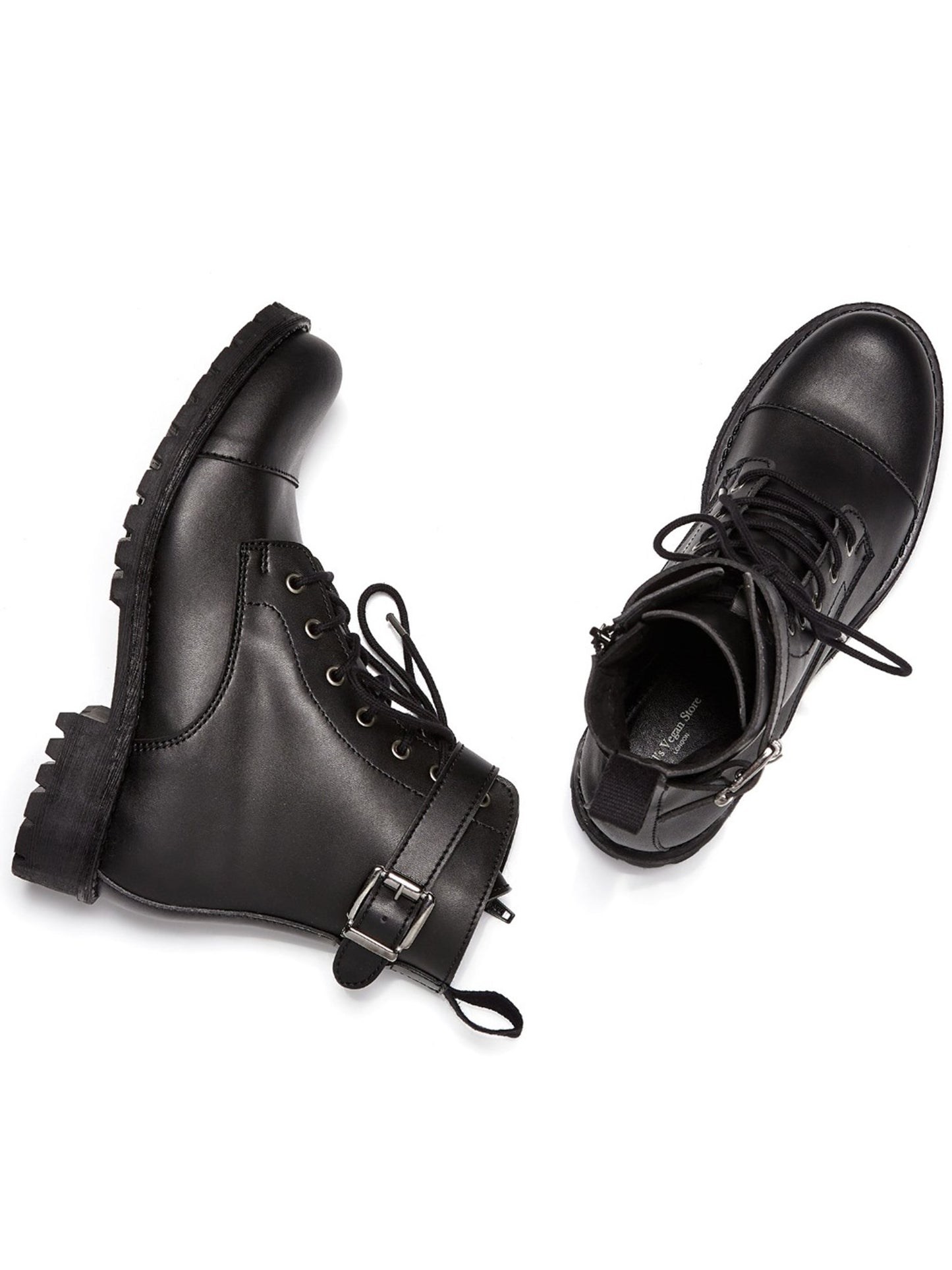 Vegan Women's Buckled Work Boots | Will's Vegan Store