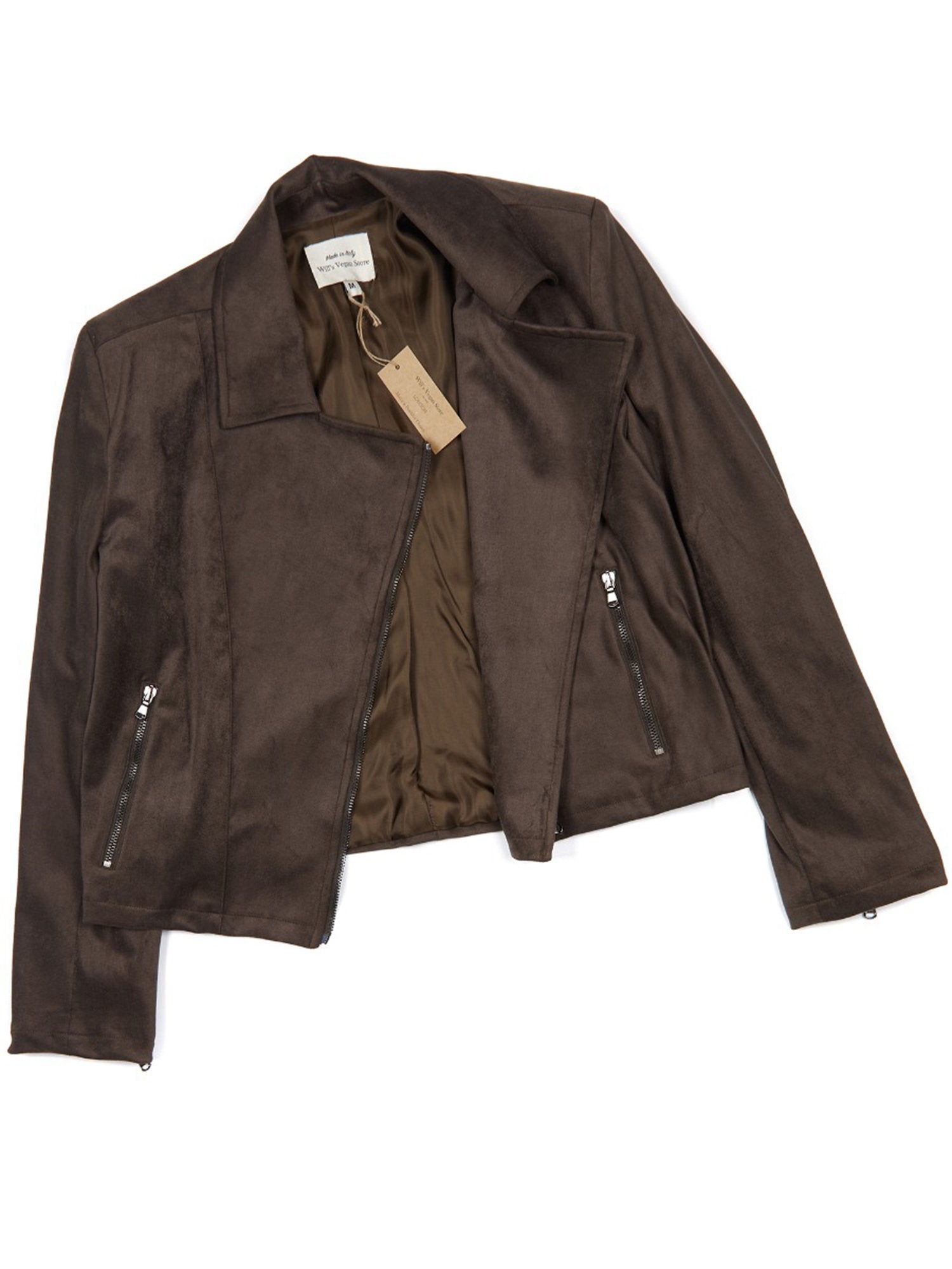 Vegan Women's Vegan Suede Biker Jacket | Will's Vegan Store