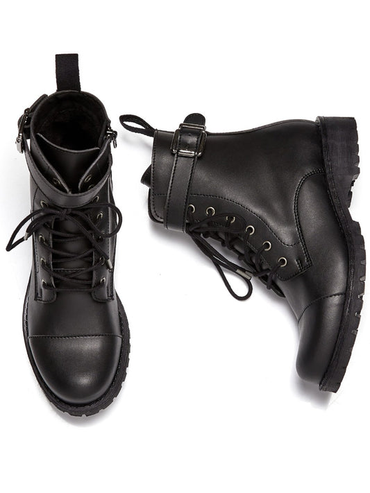 Buckled Work Boots | Vegan Boots
