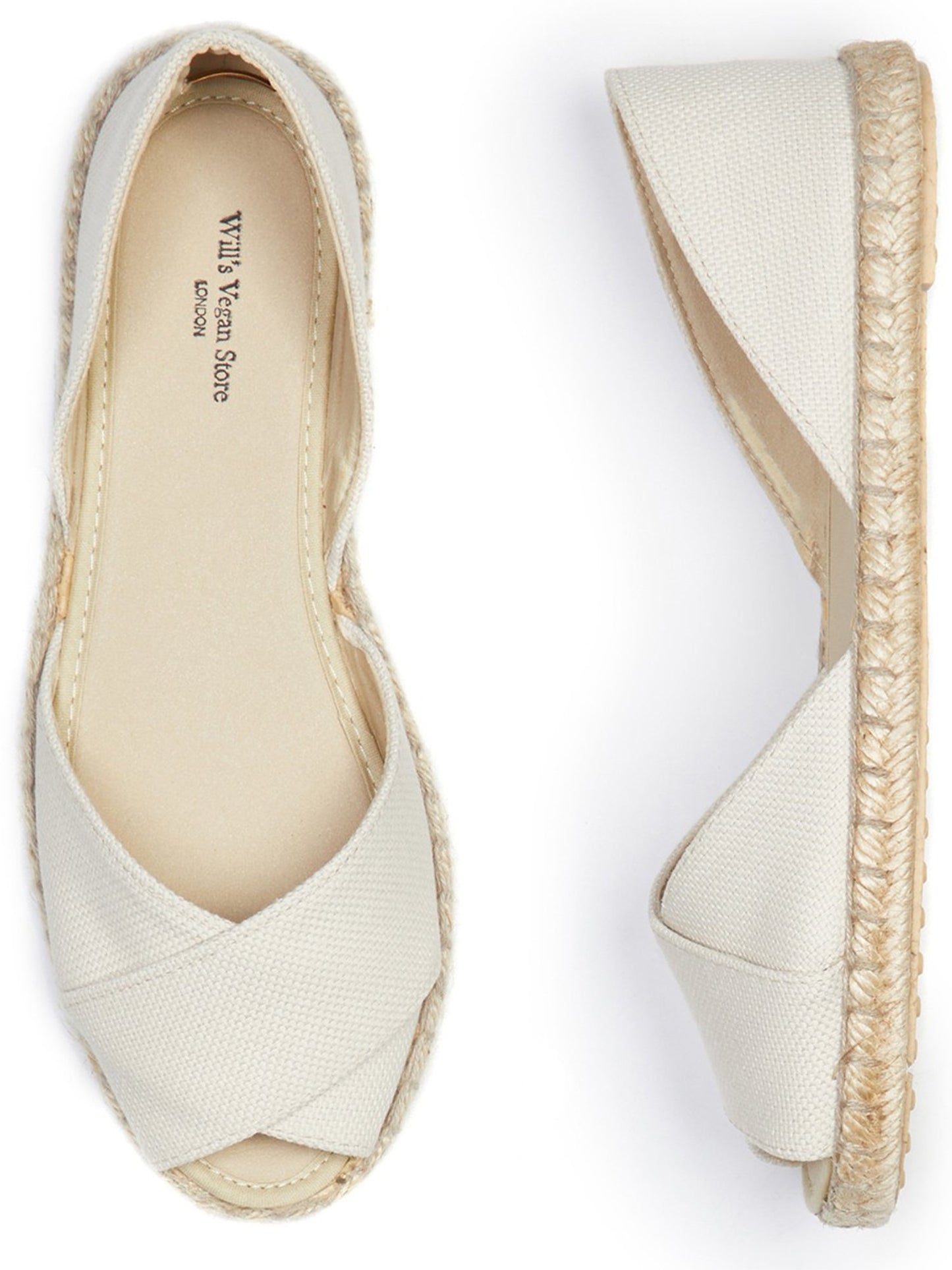 Vegan Women's Recycled Espadrille Cross Over Straps | Will's Vegan Store
