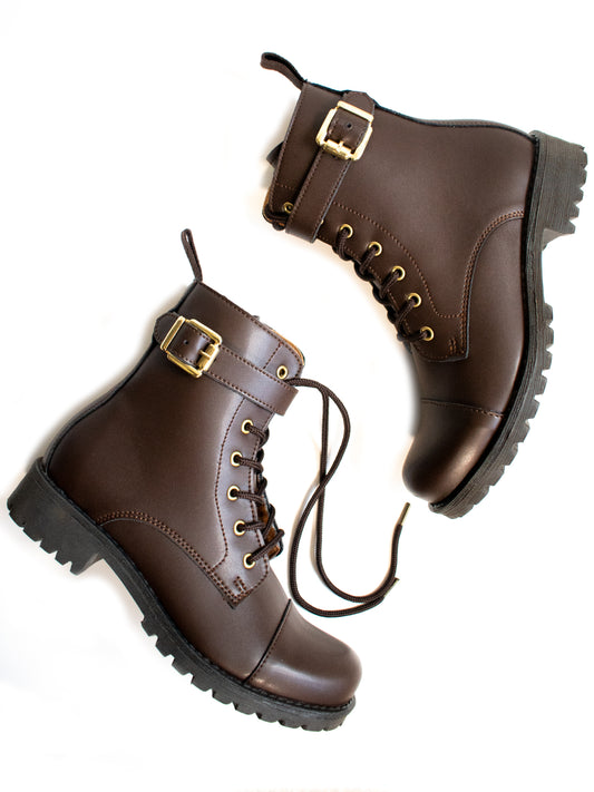 Buckled Work Boots | Vegan Boots
