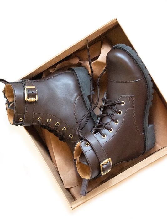Buckled Work Boots | Vegan Boots