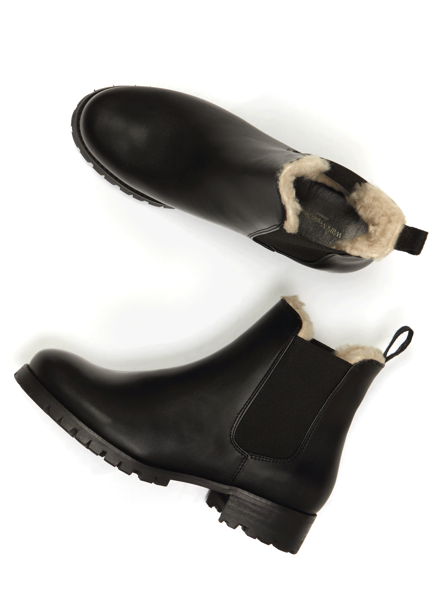 Bottines Chelsea isolées de luxe à bande profonde