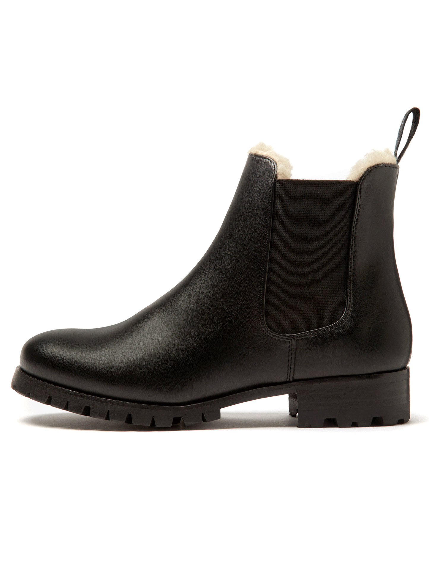 Bottines Chelsea isolées de luxe à bande profonde
