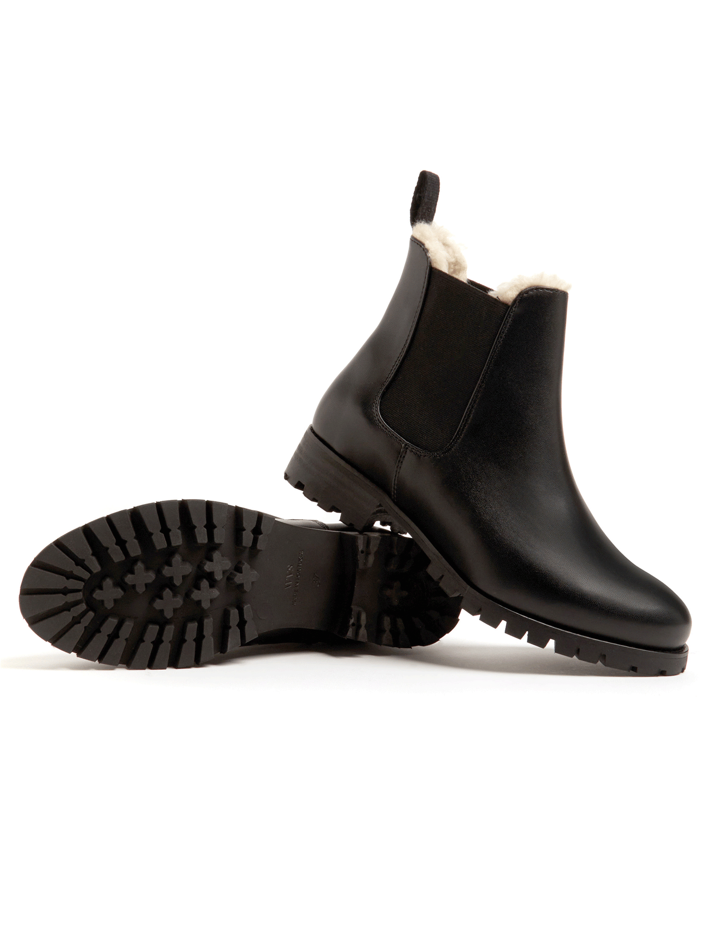 Bottines Chelsea isolées de luxe à bande profonde