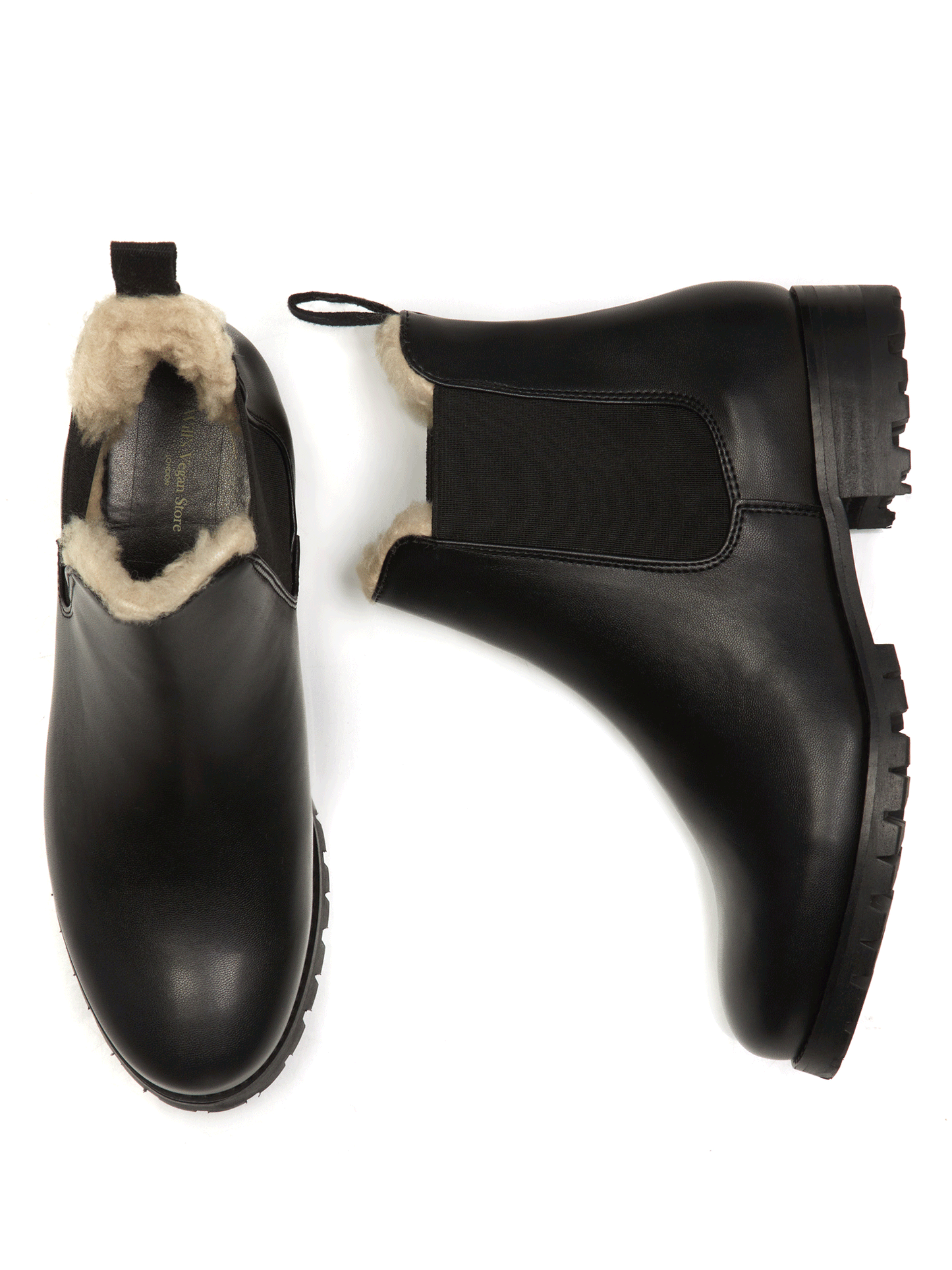 Bottines Chelsea isolées de luxe à bande profonde