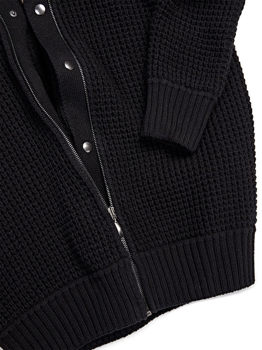 Recycled Waffle Cardigan | Vegan Knitwear