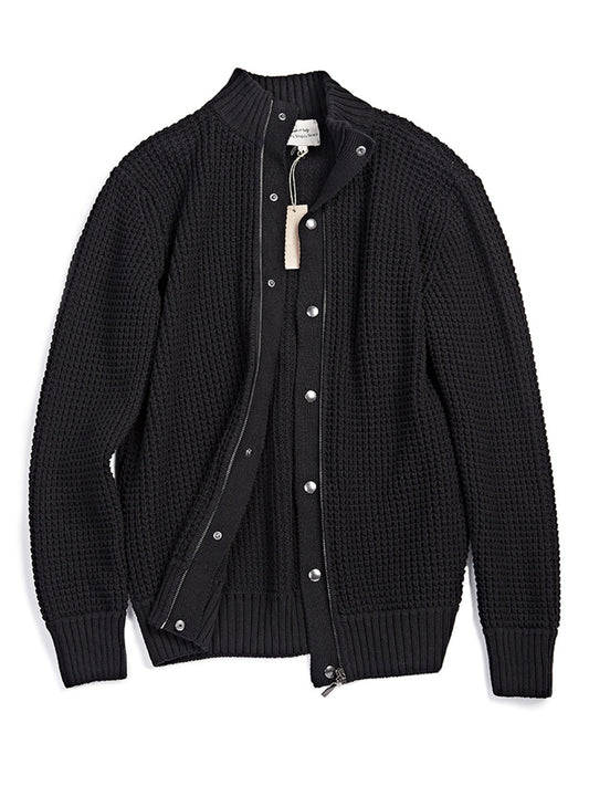 Recycled Waffle Cardigan | Vegan Knitwear