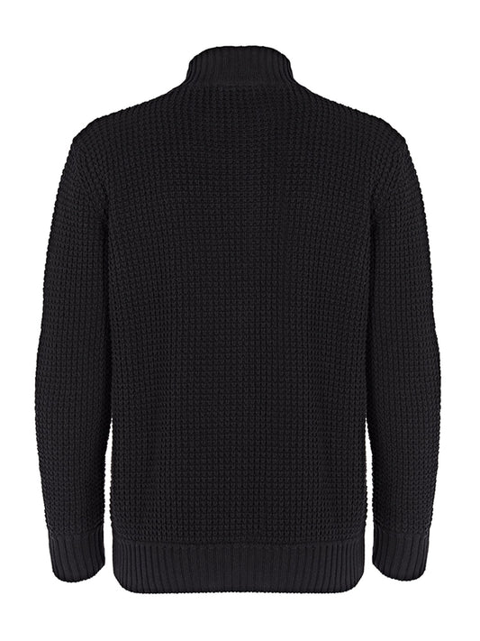 Recycled Waffle Cardigan | Vegan Knitwear