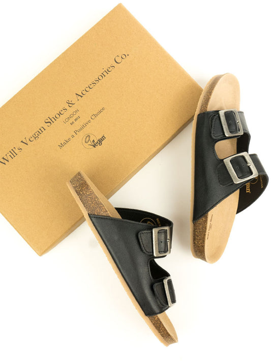 Two Strap Footbed Sandals | Vegan Sandals