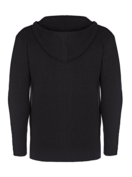 Recycled Zip Up Knit Hoodie | Vegan Knitwear