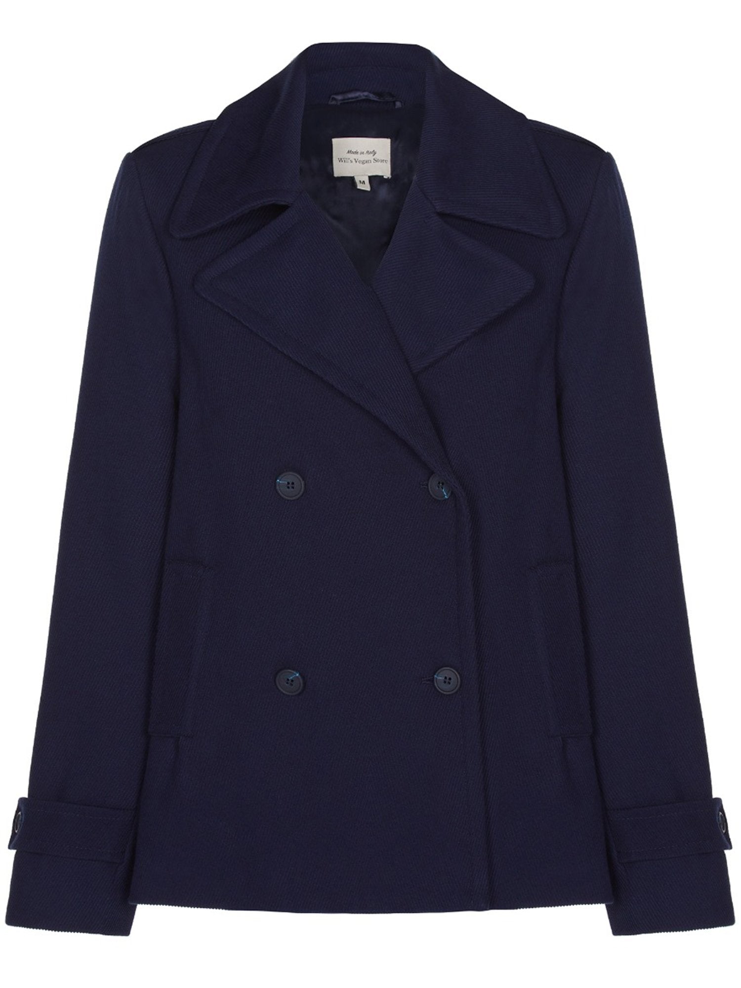 Vegan Women's Pea Coat Will's Vegan Store - Main Image