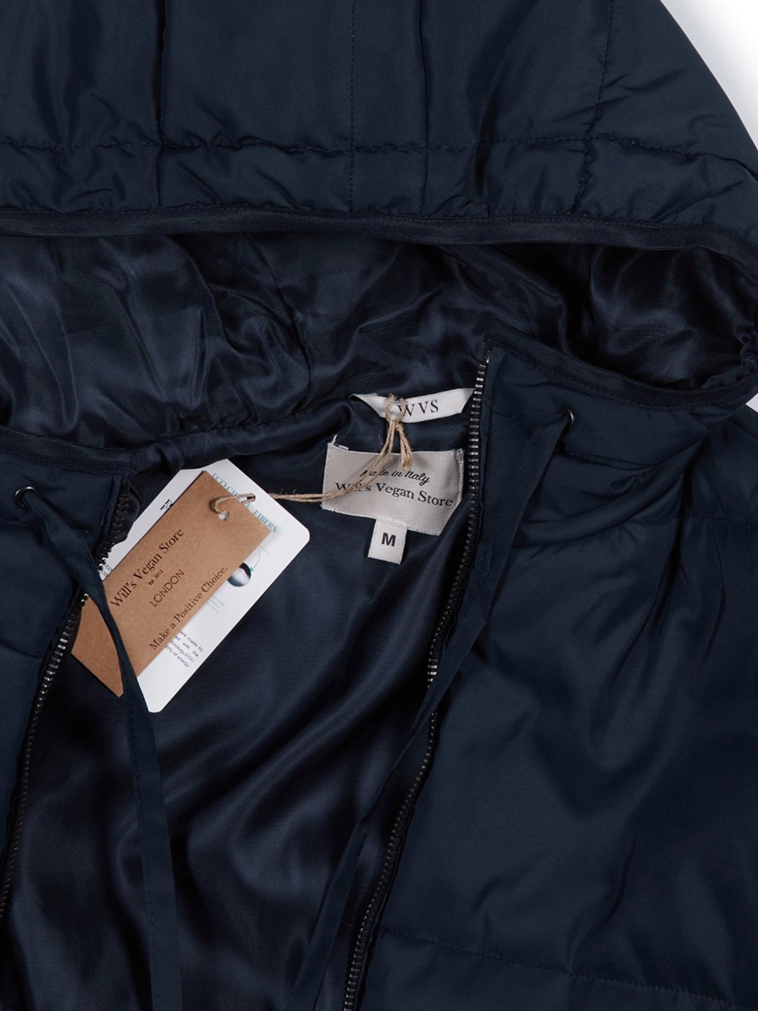 Vegan Women's Recycled Hooded Puffer | Will's Vegan Store