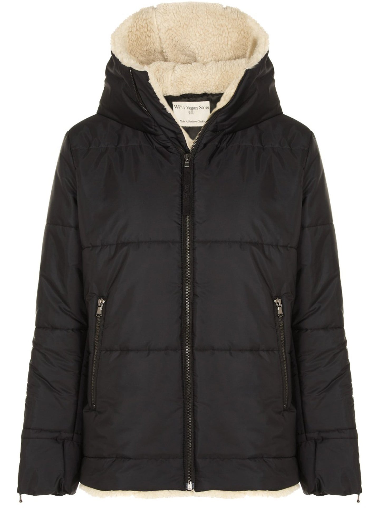 Vegan Women's Recycled Vegan Shearling Puffer | Will's Vegan Store