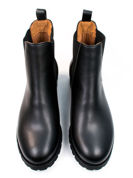 Wide Fit Luxe Deep Tread Chelsea Boots | Vegan Boots