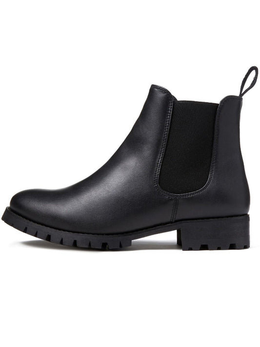 Wide Fit Luxe Deep Tread Chelsea Boots | Vegan Boots
