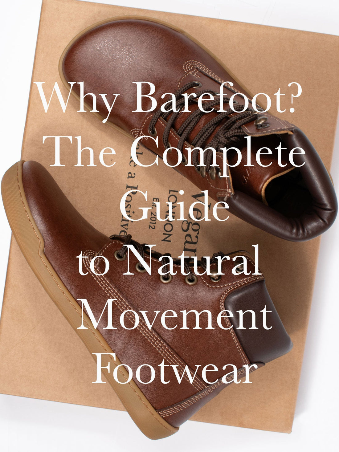 Will's Vegan Shoes Barefoot Dock Boots in chestnut vegan leather showing wide anatomical toe box and zero-drop sole