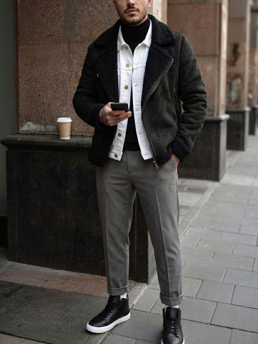 Gerecycleerde veganistische Shearling vlieger