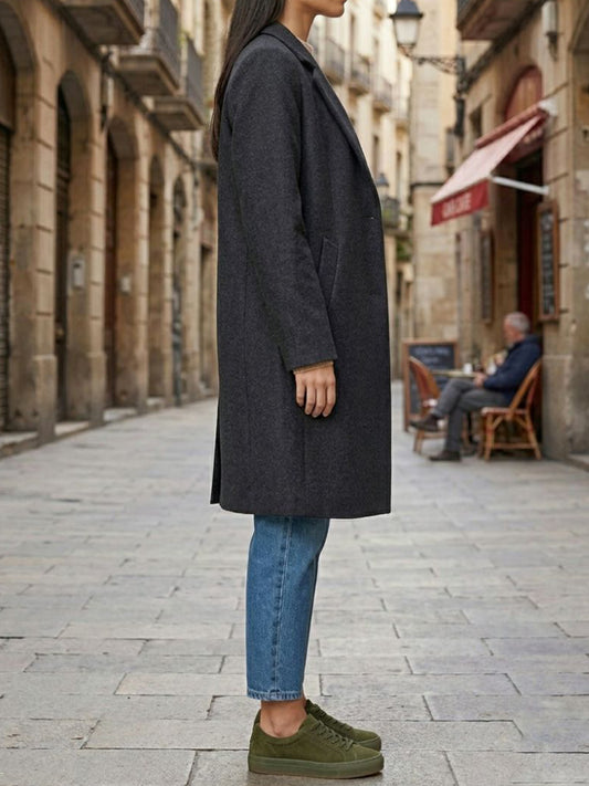 Structured Vegan Wool Coat