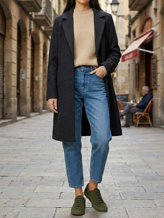 Structured Vegan Wool Coat