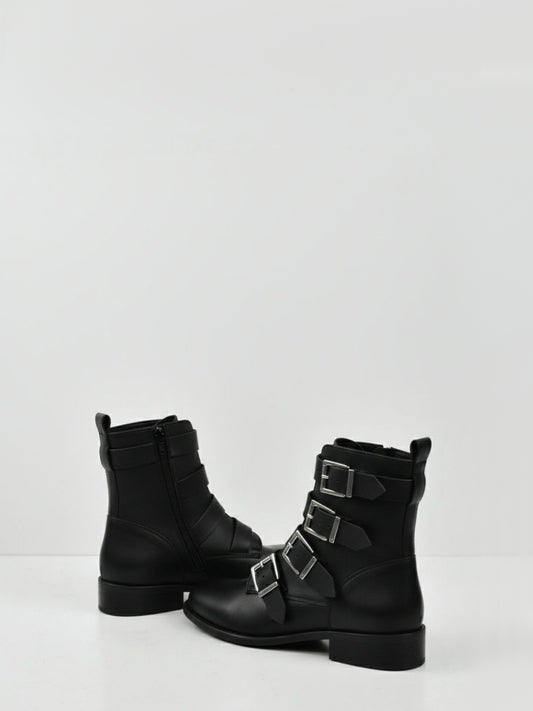 4 Strap Biker Boots | Vegan Boots