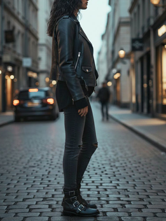 4 Strap Biker Boots | Vegan Boots