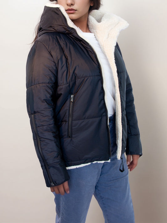 Recycled Vegan Shearling Puffer | Vegan Puffer Jackets