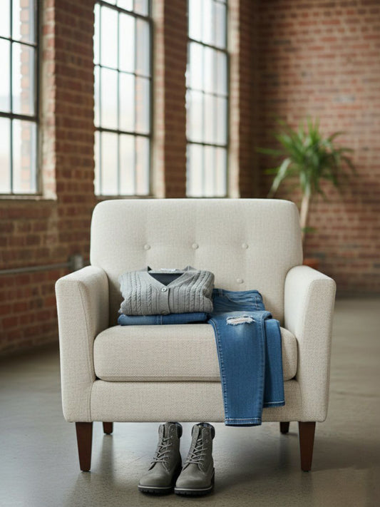 Chunky Button Up Knitted Cardigan | Vegan Knitwear