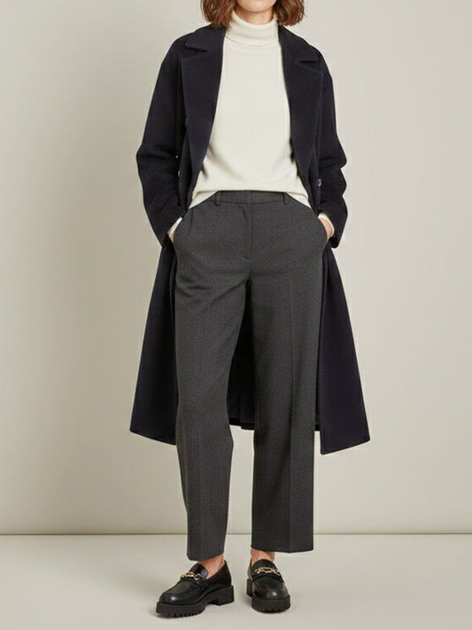 Manteau en laine végétalienne à double boutonnage | Manteaux et vestes végétaliens